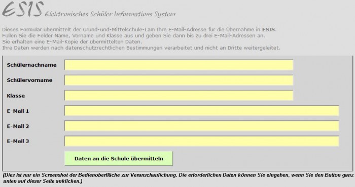 Neuregistrierungs Formular